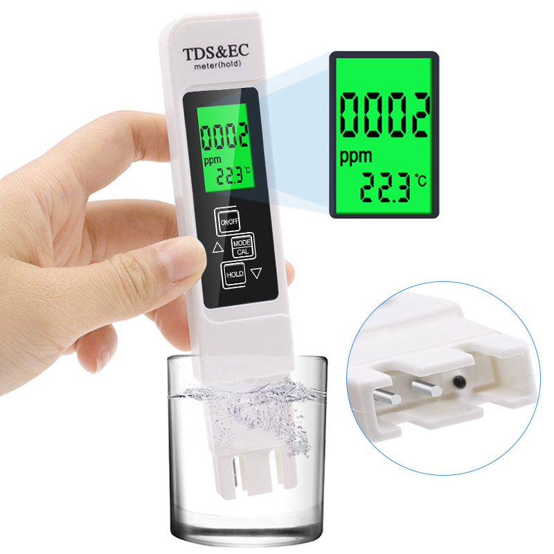 Portable Water TDS Meter Pen EC Conductivity Tester Water Monitor for Drinking Water Fertilizer Concentration