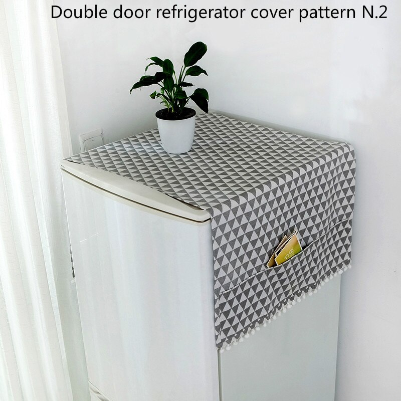 SLSHLYJ Good 70 * 170cm household cloth dust cover multifunctional dust cover double door refrigerator dust cover: Refrigerator cover2