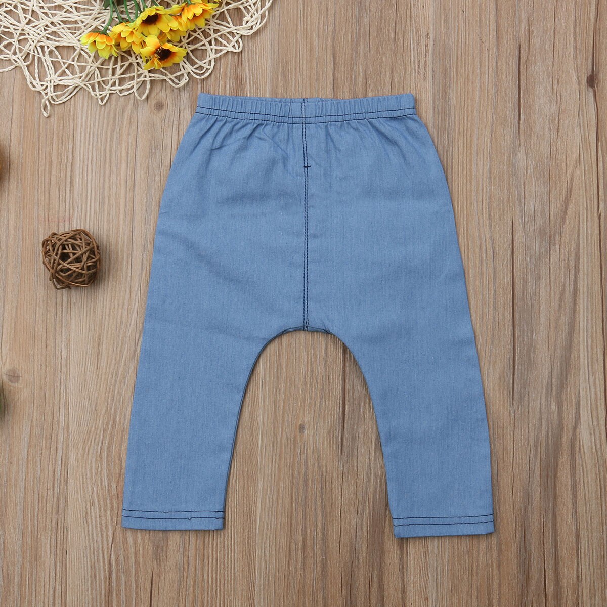 Criança do bebê meninos meninas calças compridas urso voltar impresso denim pp calças casuais menino meninas jeans roupas de bebê