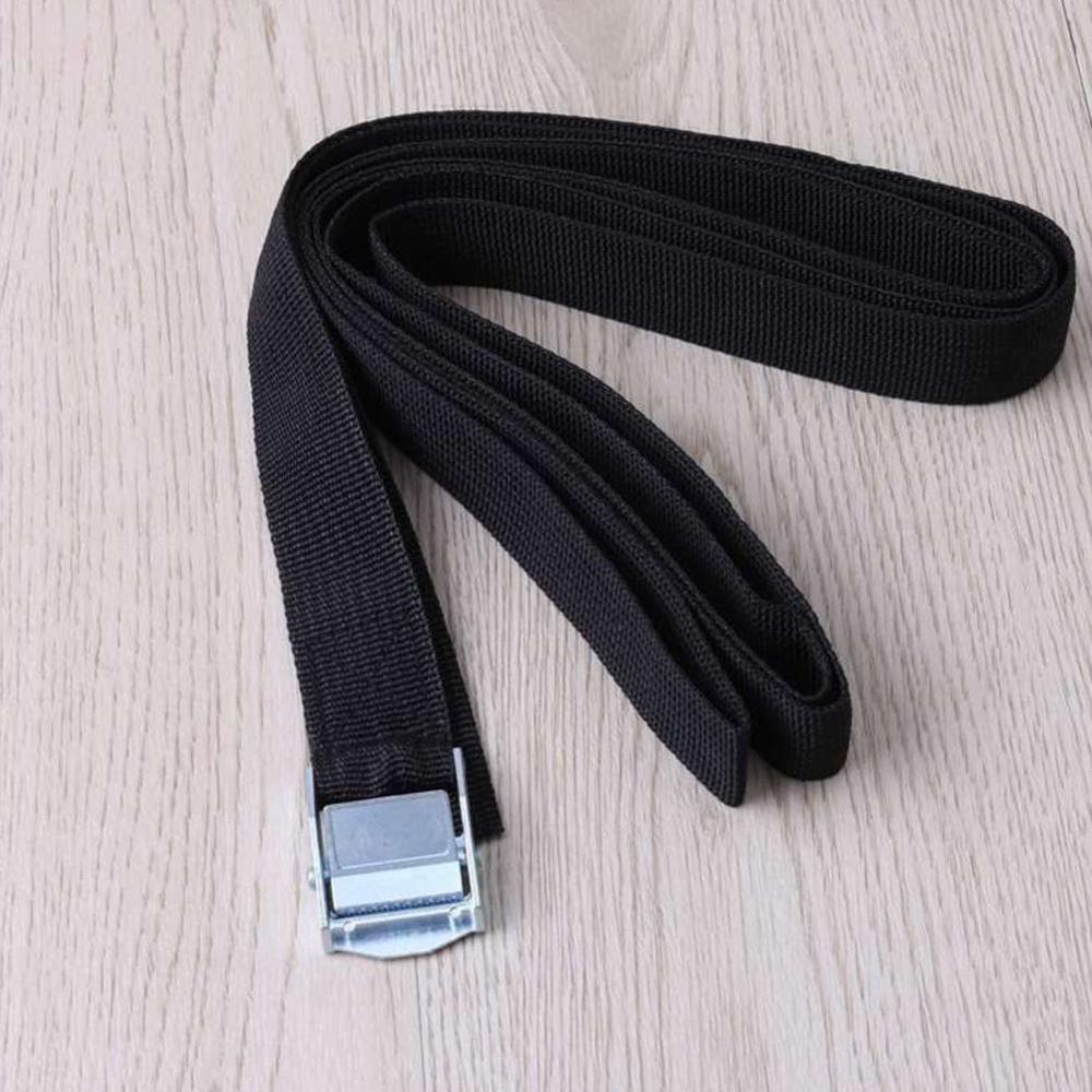 250 x 2.5cm zwarte spanband sterke ratelriem bagagetas ladingvastzet met metalen gesp