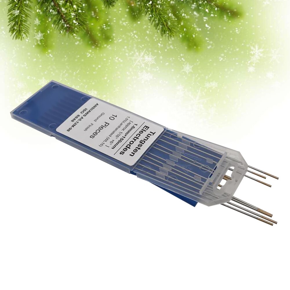 TIG-electrodos de tungsteno para soldar, varillas de soldadura de electrodos de tungsteno WL15 lantanated 1.5%, 1,6 MM x 150MM, 1 bolsa de 10 Uds.: Silver 1