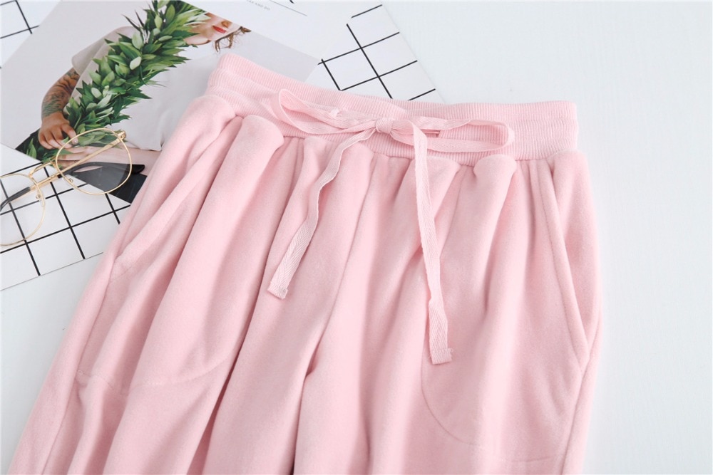 Fdfklak Thuis Broek Voor Vrouwen Winter Flanellen Pyjama Broek Vrouwen Pyjamabroek Lounge Wear Dames Slapen Broek M-XXL