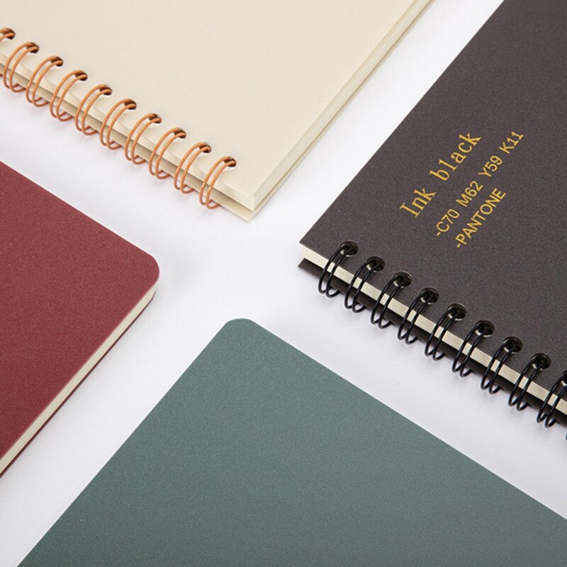 80Sheets Coil Notebook Writing Journal Notebook,Classic Spiral Bound,Best for Writers and Travelers, Men or Women