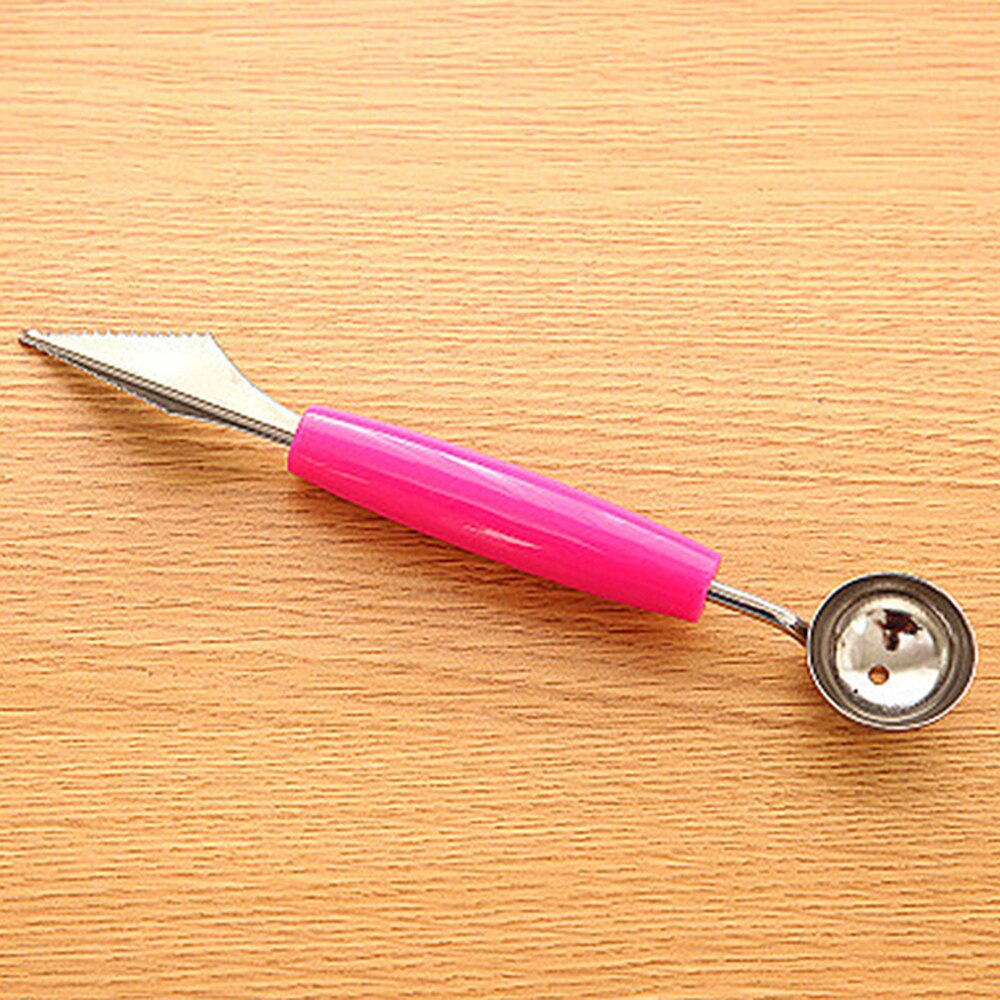 2 in1 Dual-kopf Edelstahl Obst Ball Carving Messer Obst Scoop Melone Bagger Obst Krug Kartoffelpüree Baller eis Löffel: verrotten
