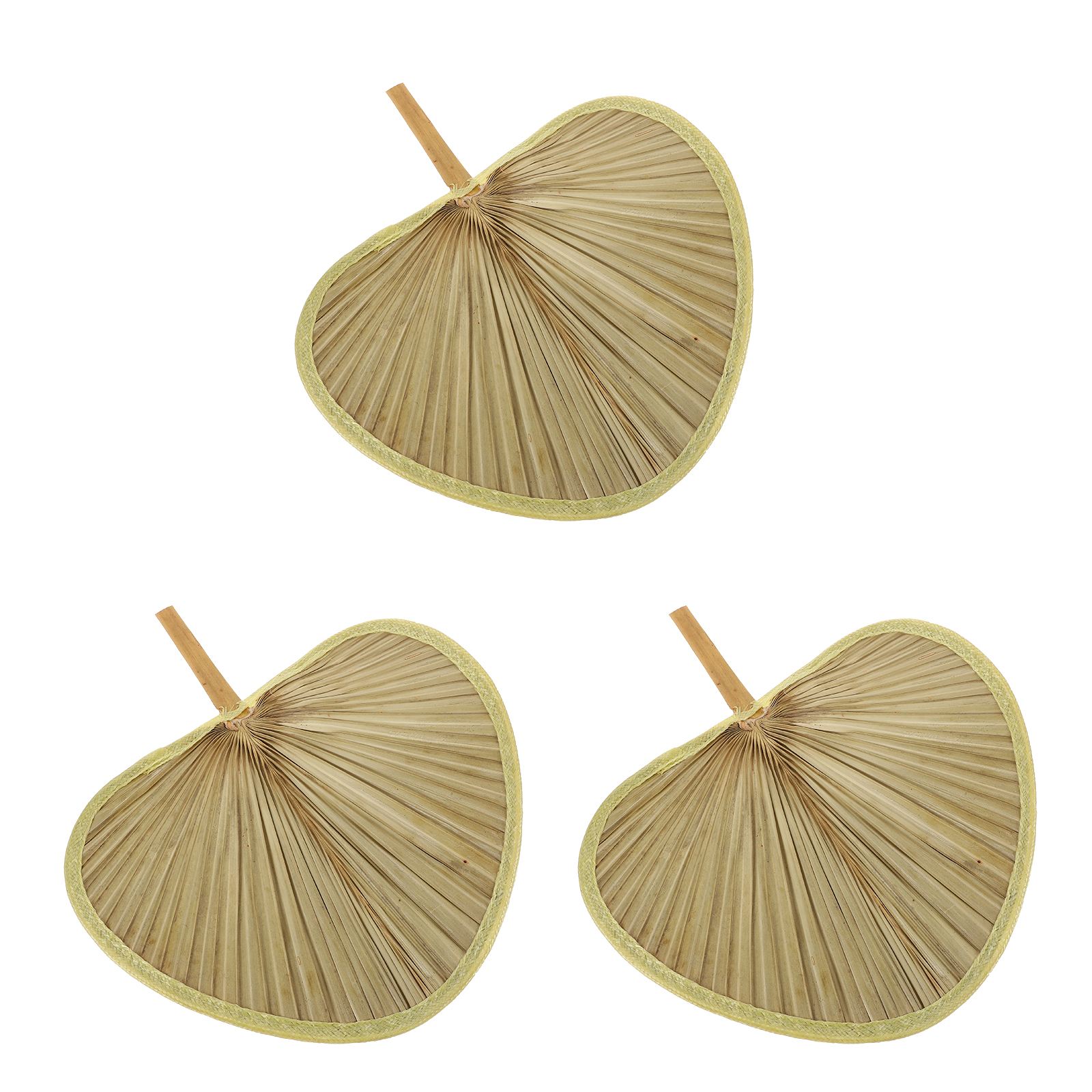 3pcs Natural Banana Fans Banana Leaf Handmade Fans Decorative Fans Handheld Fans Summer Cooling Hand Fans Wall Art Decorations