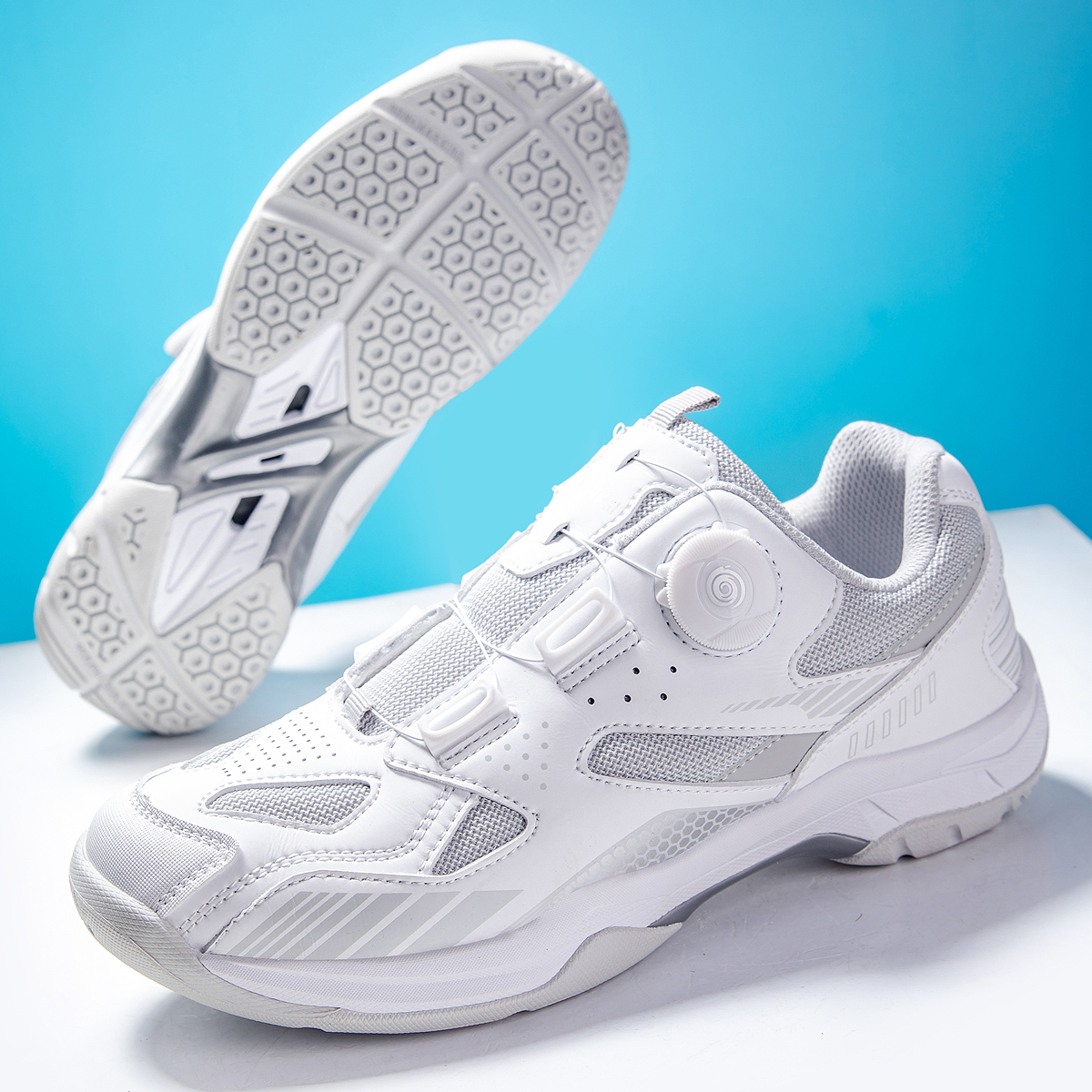 Badmintonschoenen voor dames en heren, antislip tafeltennissneakers, blauwe outdoor sportschoenen voor de sportschool.