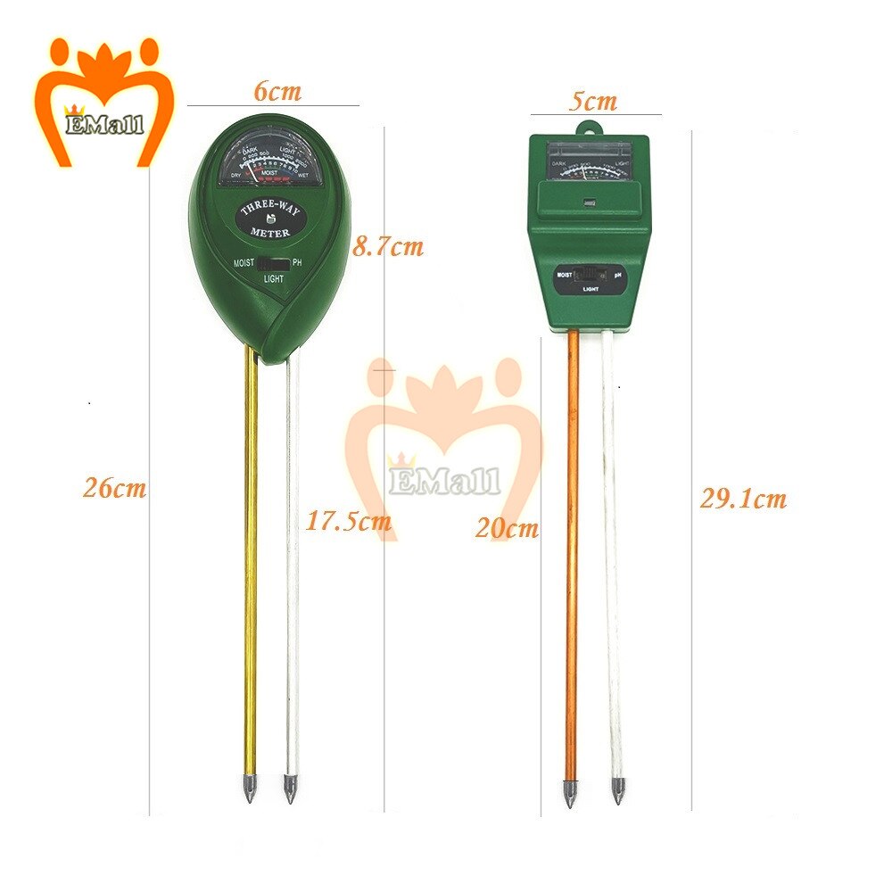 Soil Alkalinity and Acidity Tester Multi-purpose Garden Tool Indoor Outdoor Plant Flower Soil Hygrometer Ph Test Moisture Sensor