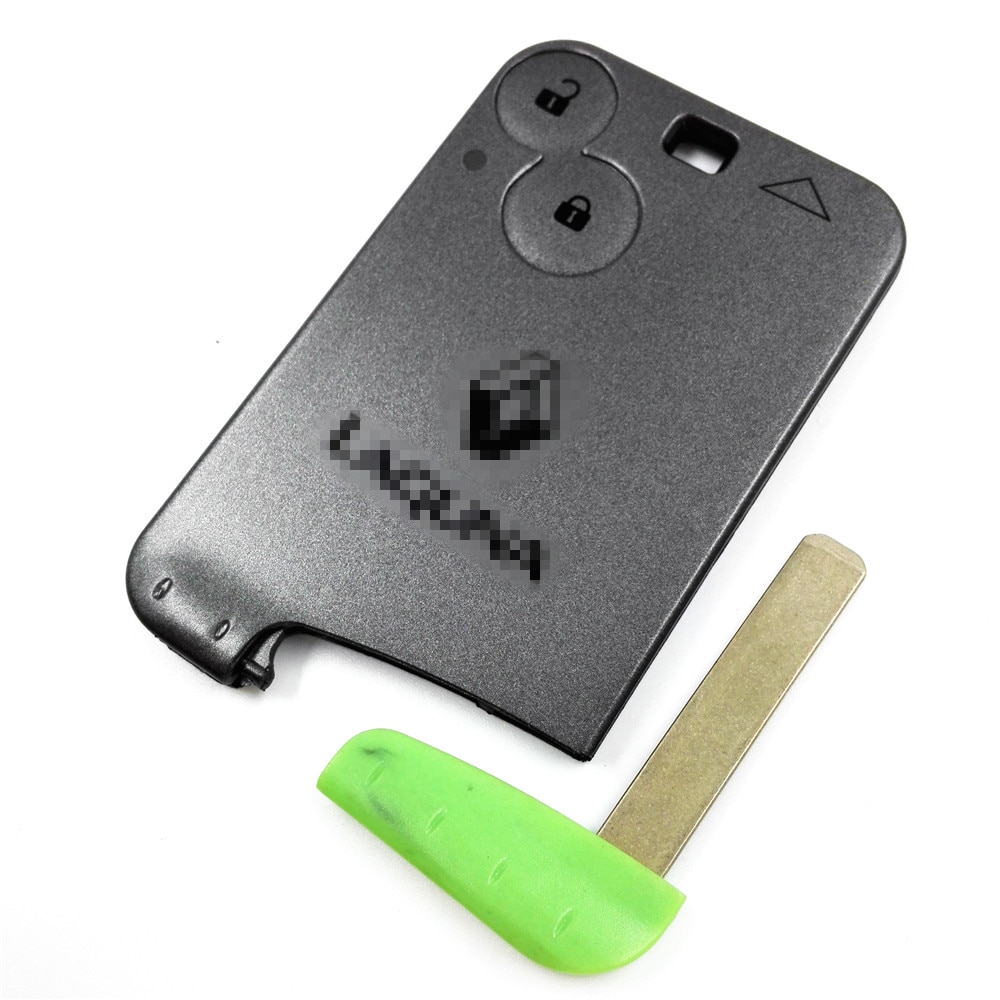 2 Knop Afstandsbediening Smart Card Fob Case Voor Re-Nault Laguna Sleutel Shell Met Insert Kleine Sleutel Blade