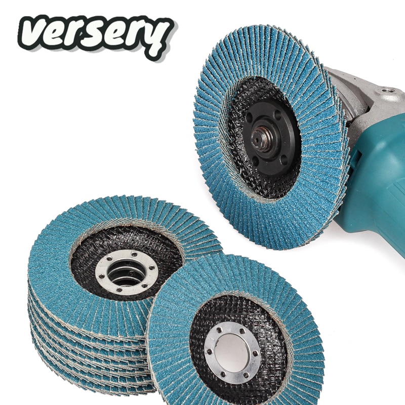 Versery Fächerscheiben 115/125 mm Winkelschleifer Schleifscheiben Körnung 40/60/80/120 Schleifscheiben Klingen für Edelstahl Eisen