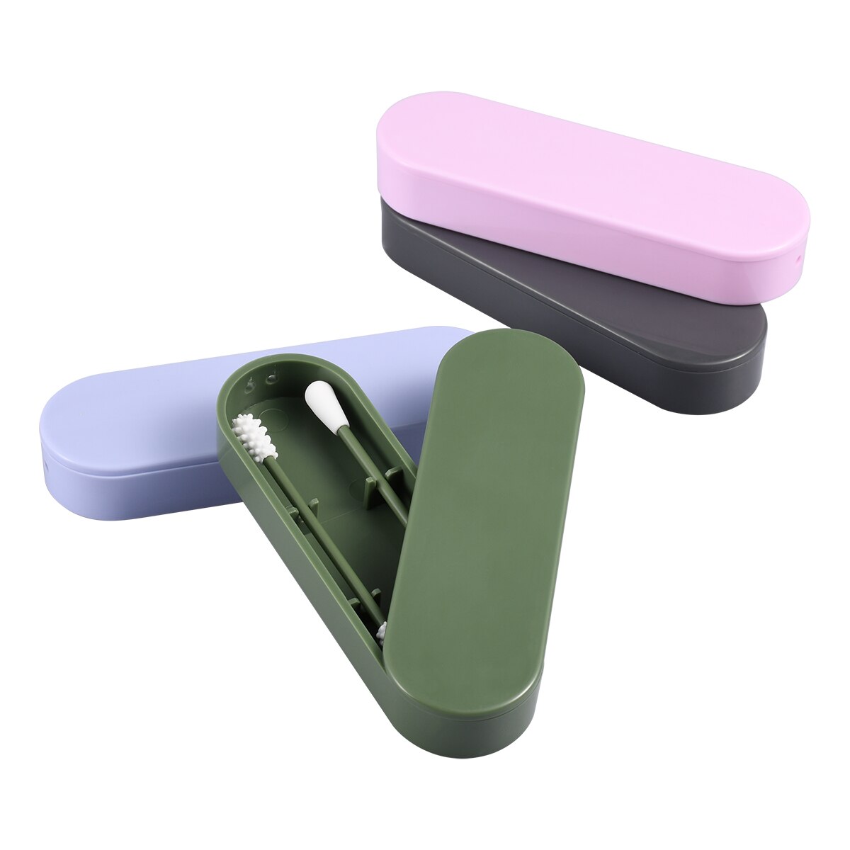 Reusable Cotton Swab Washable Safety Silicone Cotton Bud Ear Cleaning Cotton Bud Pins Double Head Silicone Makeup Cotton Swabs