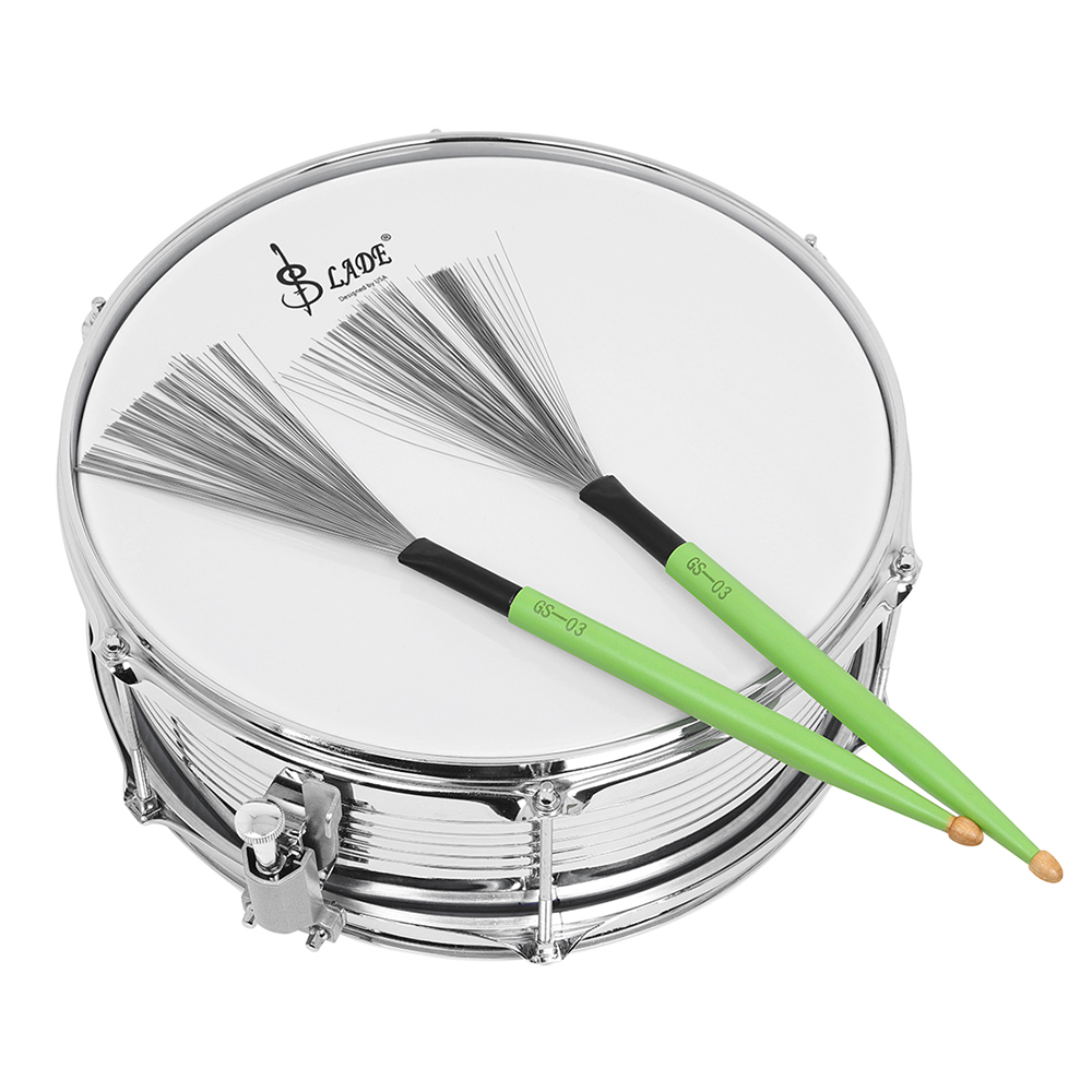 M MBAT GS-03 2 pcs/set Drum Brushes Dual Head Dual Purpose Colorful Metal Drum Sticks Drum Brushes Percussion Accessories