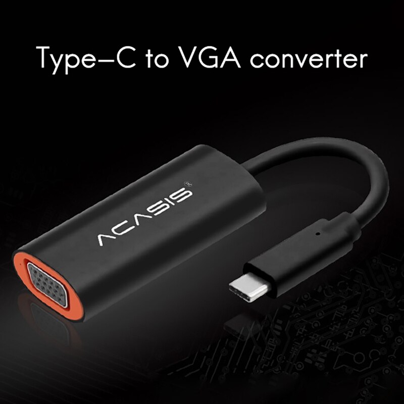 ACASIS Type-C to VGA Converter Suitable for Apple Mac Compatible TV 1080P HD Video VGA Cable