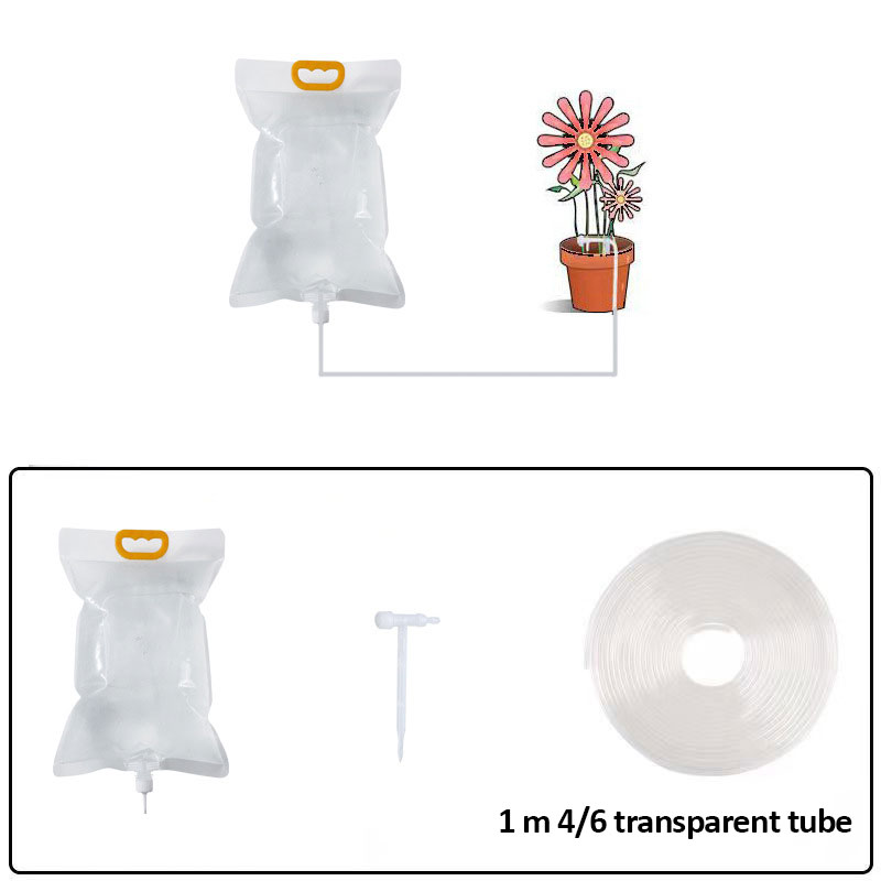 Bolsa de riego de plantas de 3,5 l, ajustable, automático, tasa de goteo, reutilizable, jardinería, autorriego, fertilizar