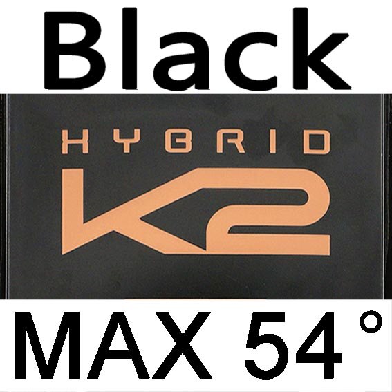TIBHAR HYBRID K2 table tennis rubber sticky speed spin made in Germany pimples-in ping pong with sponge tenis de mesa: black MAX H54