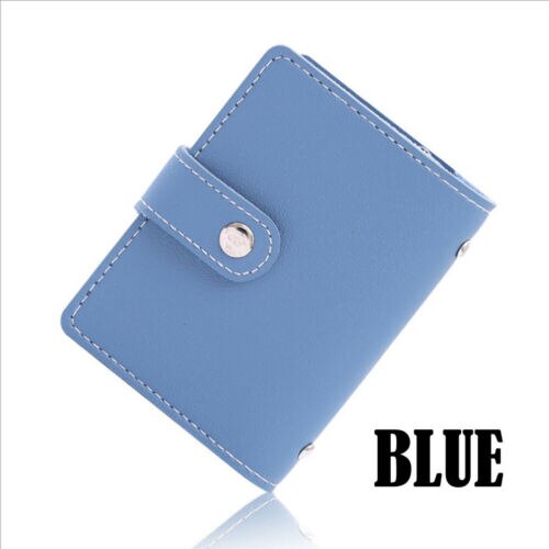 UK Womens Pu Leather Wallet Coin Purse Clutch Wallet Lady Card Holder Bag: Blue