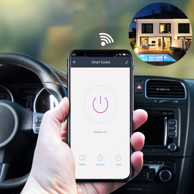 Smart WiFi Remote Control Socket Remotely Open And Close Electrical Equipment Sharing Control Voice Control Smart Socket