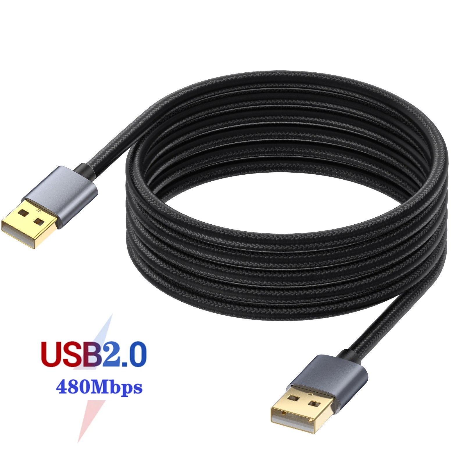 10M 5M USB-auf-USB-Verlängerungskabel Typ A Stecker auf Stecker Extender für Xiaomi Kühler Festplatte Webcom Kamera PC USB-Kabelverlängerung: Orange / 3m