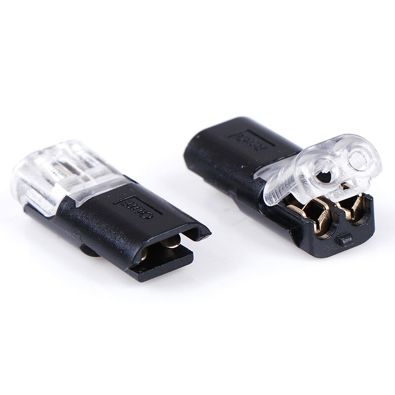10Pc 2pin Pluggable Lente Scotch Lock Draad Connector Voor 18-24AWG Draad Quick Splice Connector Kabel Crimp Terminal Blokken
