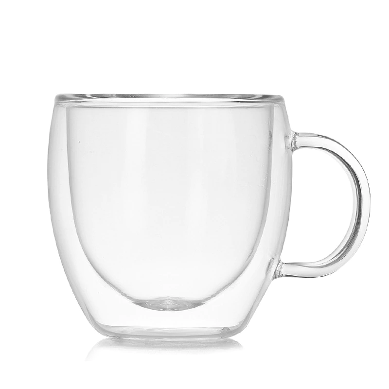150 ml gjennomsiktige drinkware kaffekopper te sett krus øl drikke kontor krus dobbel glass kopp enkel stil: misligholde tittel