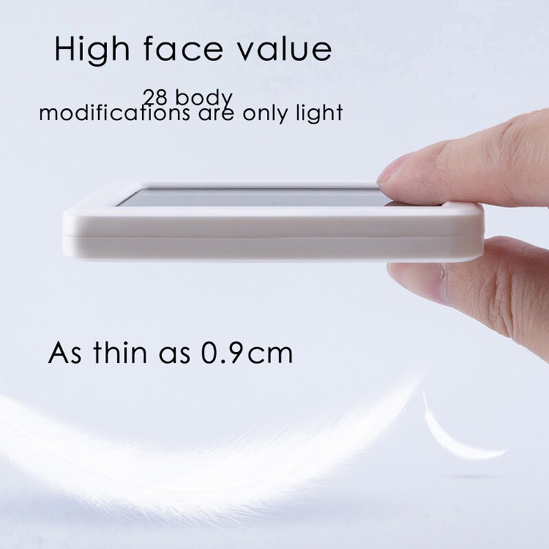 Electronic Desk Clock Ultra-thin Digital Temperature Humidity Table Clock Automatic Monitoring Large LCD Screen Multifunction/