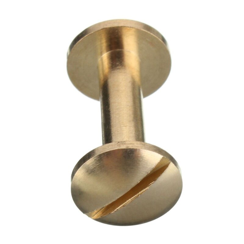 10x boog massief messing knoop stud schroef spijker schroef achterkant leren klinknagel riem 10mm