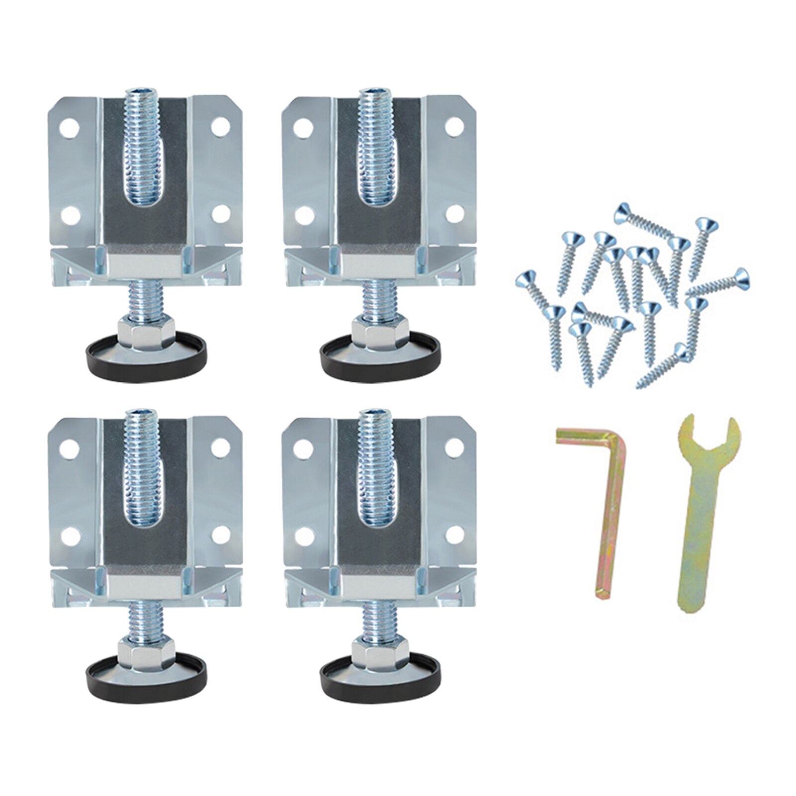 4pcs Leveling Feet Furniture Leveler Screw On Heavy Duty Home Easy Install Cabinets With Screws Adjustable Table Leg Support