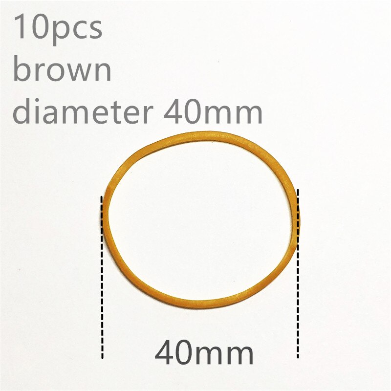 16 kinds 10pcs/set Rubber Band Pulley Transmission Engine Drive Round Beslts DIY Toy Module Car Motor Stretch Droppshipping: 40mm brown
