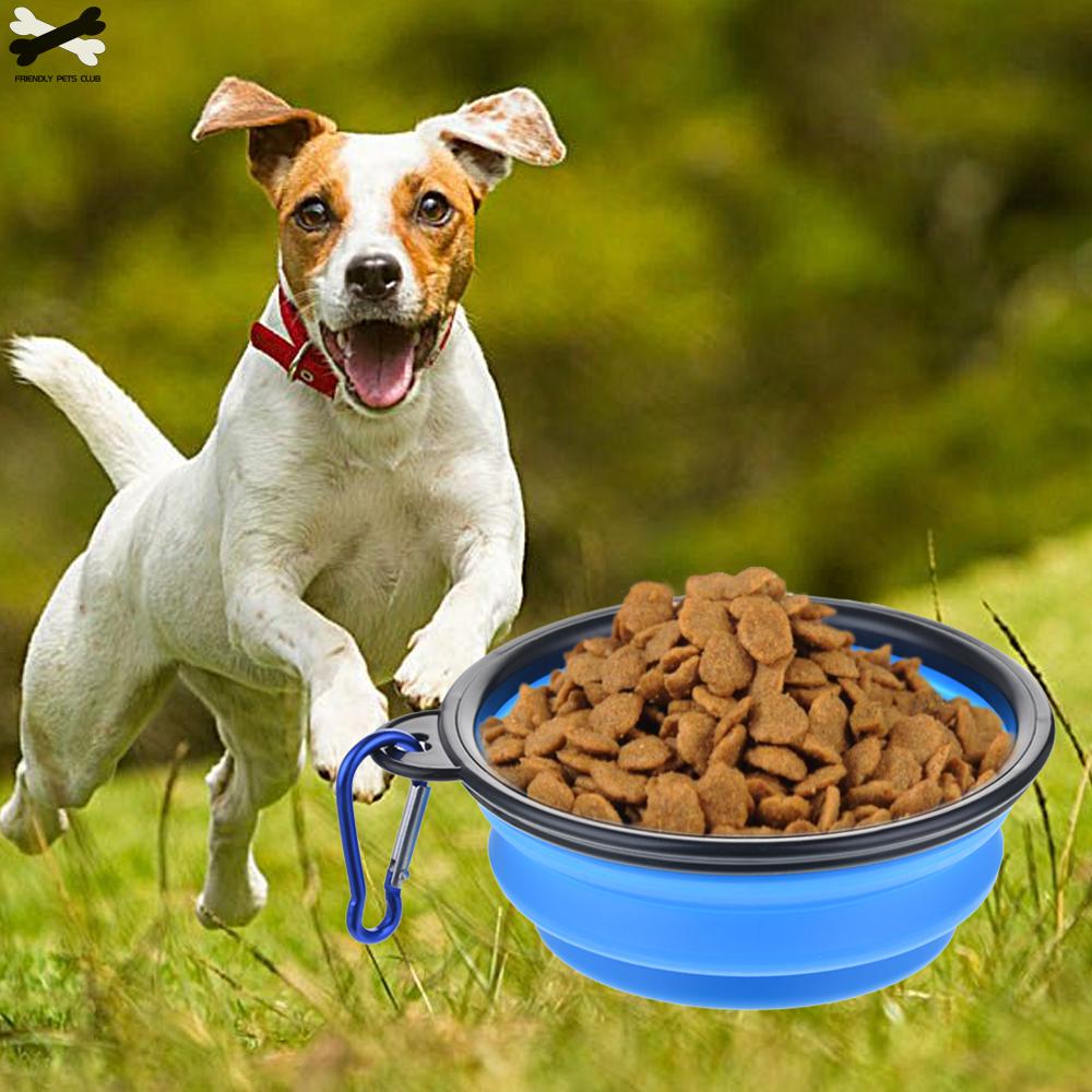 1pc folde silikone hundeskål outfit bærbar rejseskål til hundefoderredskaber små mudium hundeskåle dyretilbehør