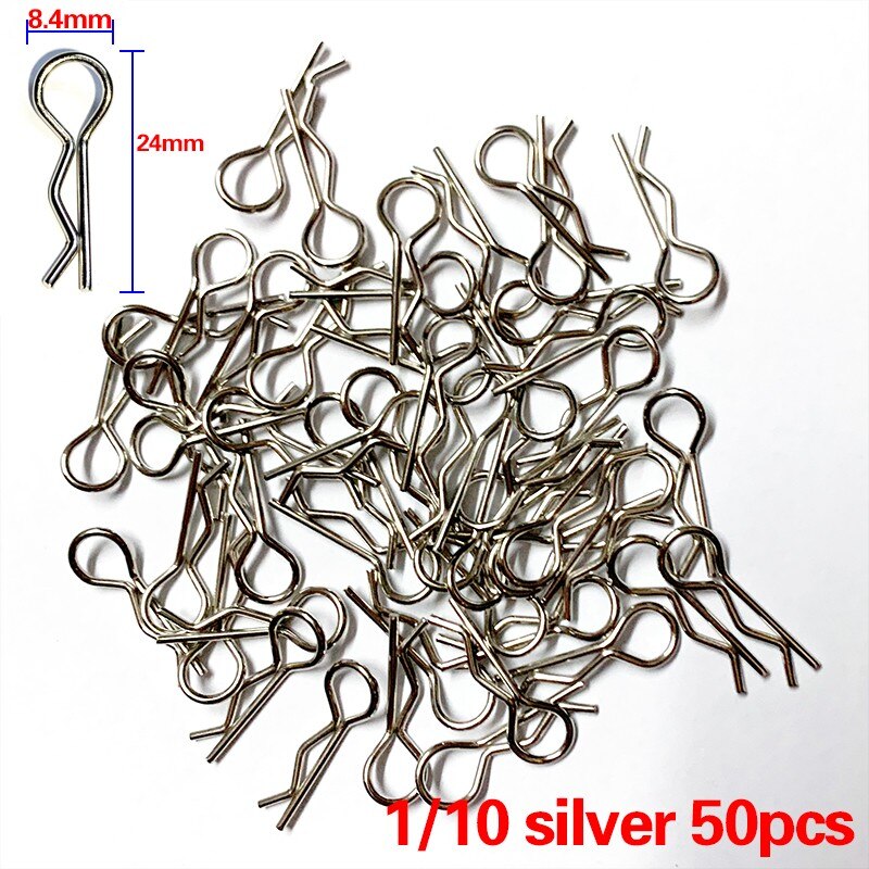 50Pcs Rc Auto Onderdelen 1/5 1/6 1/7 1/8 1/8 1/12 1/16 Rc Cars Shell Body Clips Pins Behuizing Klink R Gespen Vast Traxxas SCX10 Hsp