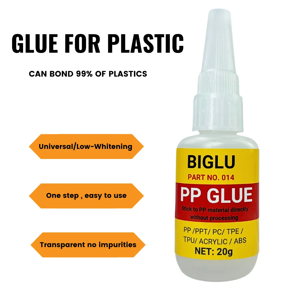 Pp limstift til de fleste plastmaterialer uten bearbeiding pp/ppt/pc/tpe/tpu/abs lim 20g