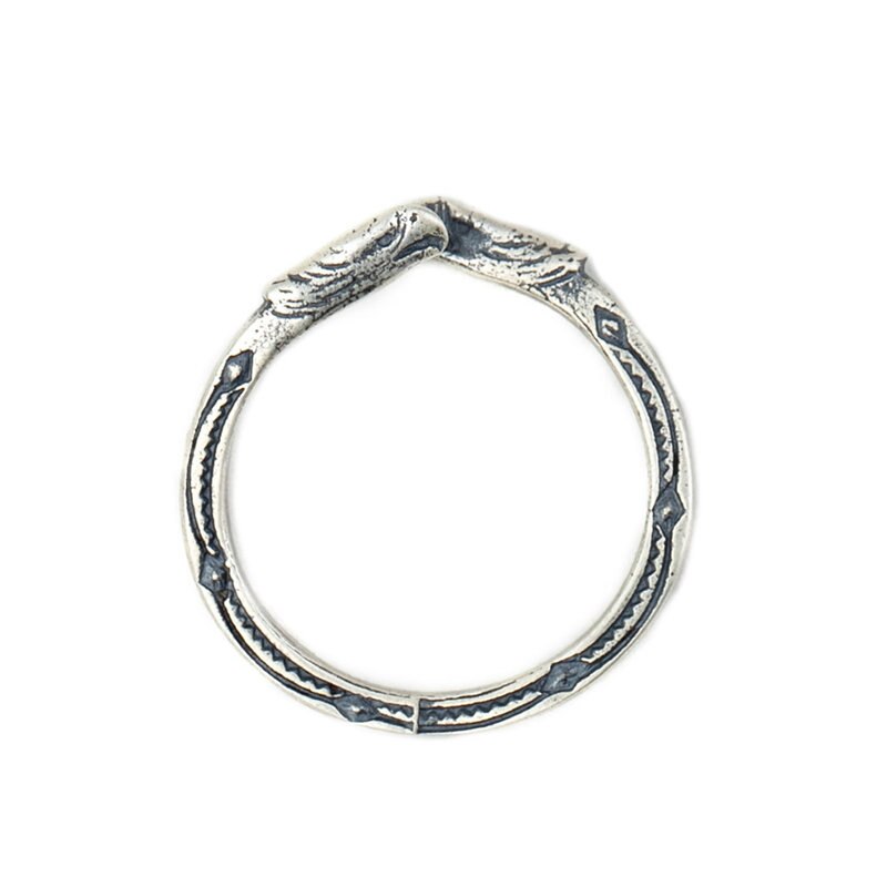 HelloLook – bague en argent Sterling 925 unisexe, anneau ajustable à Double tête, bijoux gothiques pour hommes: Default Title