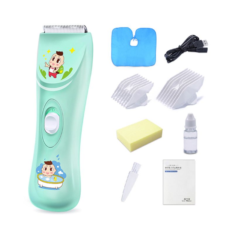 Electric Baby Hair Clippers Powerful Waterproof Trimmers Low Noise Cutter Grooming Kit Rechargeable Cordless Haircut Machine