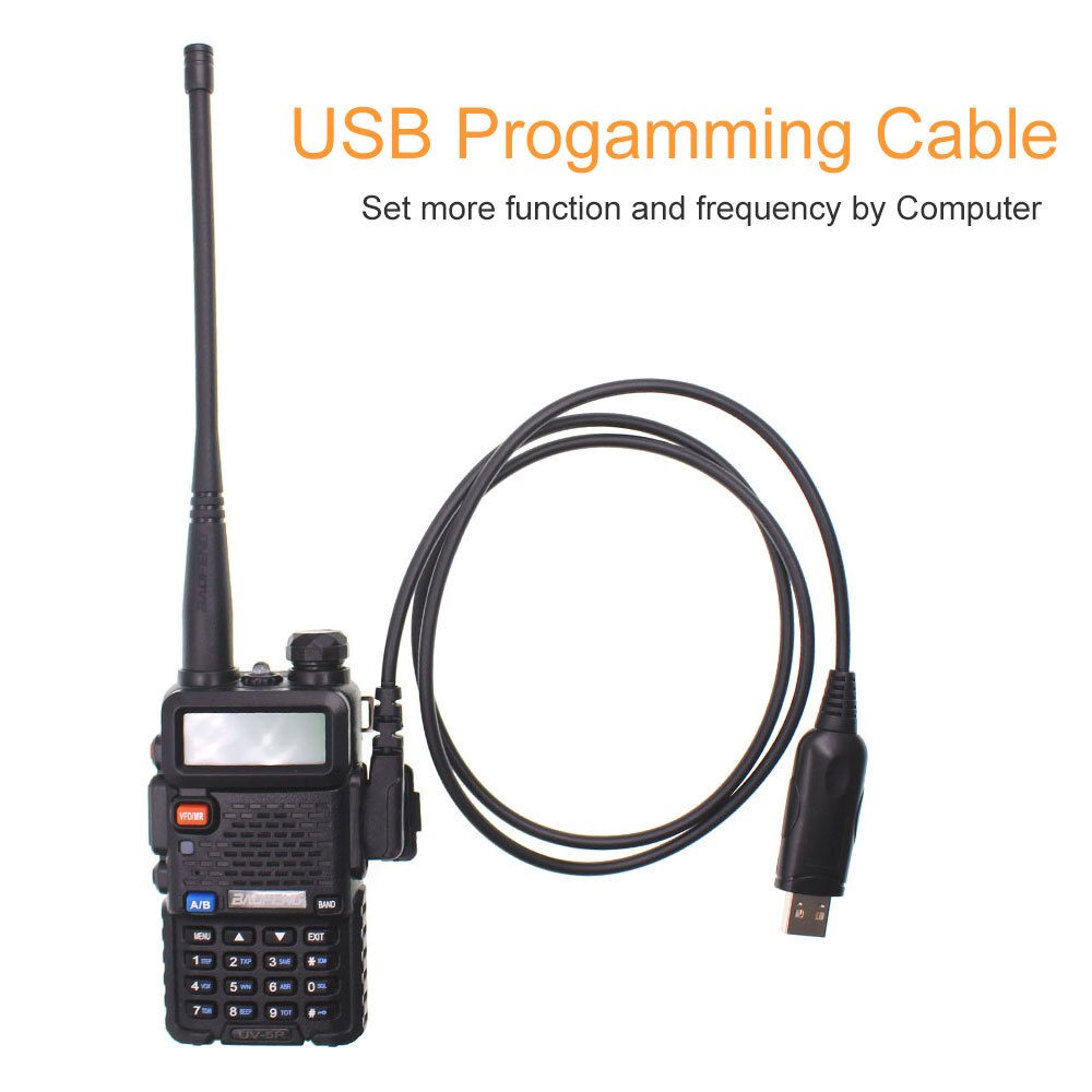 Nuovo Due antenna Baofeng UV-5R Tri-band 136-174MHz 220-260MHz 400-520MHz a due vie radio BF-R3 Doppio display Aggiornato UV 5R: UV-5R-3B-BF-USB-K1