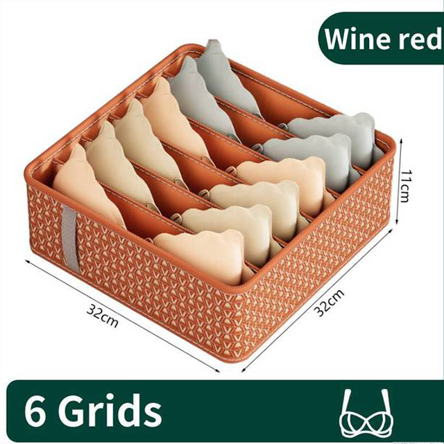 Förvaringslåda för underkläder, hopfällbar skåp för kläder, sovrumsstrumpor, byxor, lådor förvaringslåda: Mörkgrå