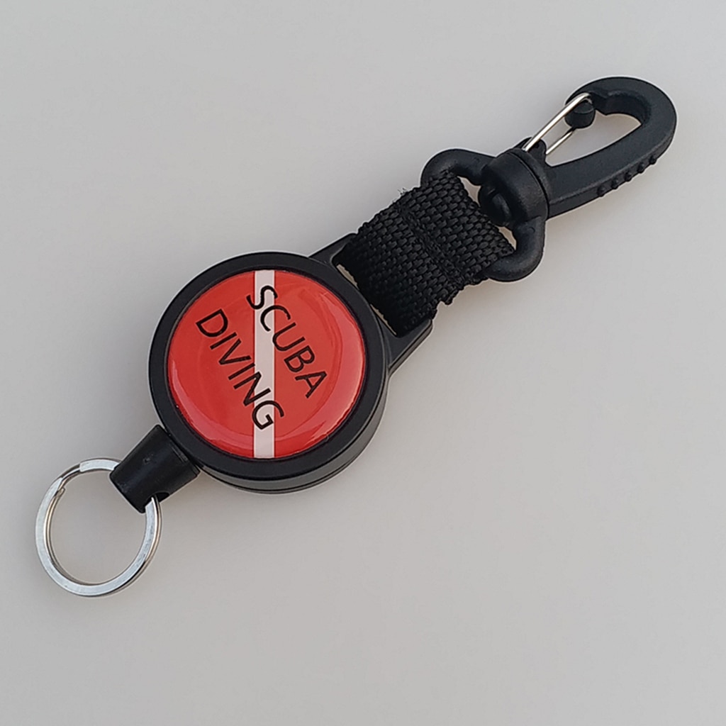 Scuba Diving Lanyard Stainless Steel /Nylon Retractor Cameras Dive Lights Holder Accessories