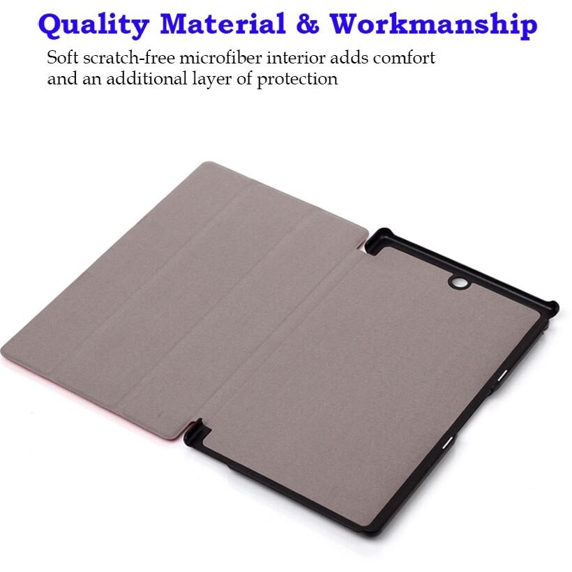 PU Leather Tablet Case for Sony Xperia Z3 8" - Shockproof, Anti-Dust Cover + Screen Protector + Stylus