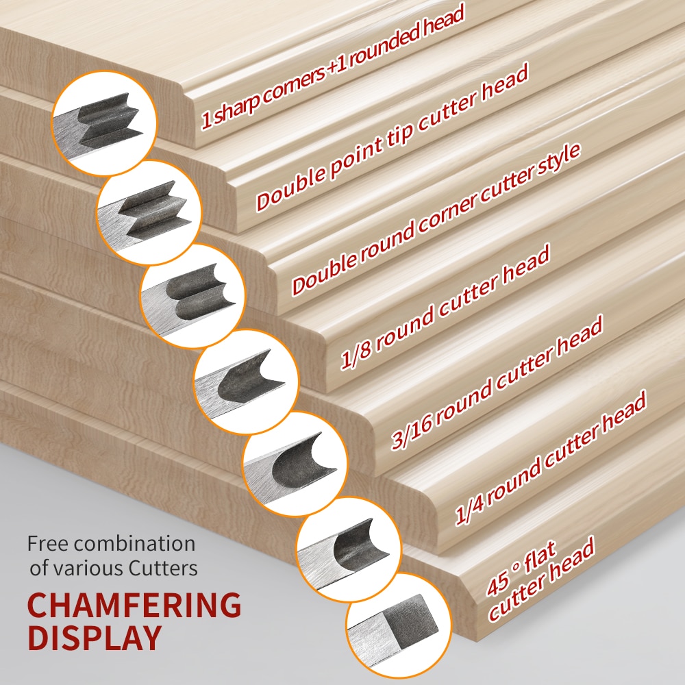 SOWELL Chamfer Hand Planer with Backer Woodworking Edge Corner Plane Manual Planer Carpenter Hand Tool