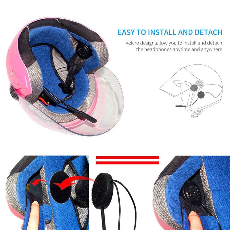 Talkie-walkie de casque Anti-brouillage sans fil imperméable de moto de Bluetooth 5.0 Durable et pratique
