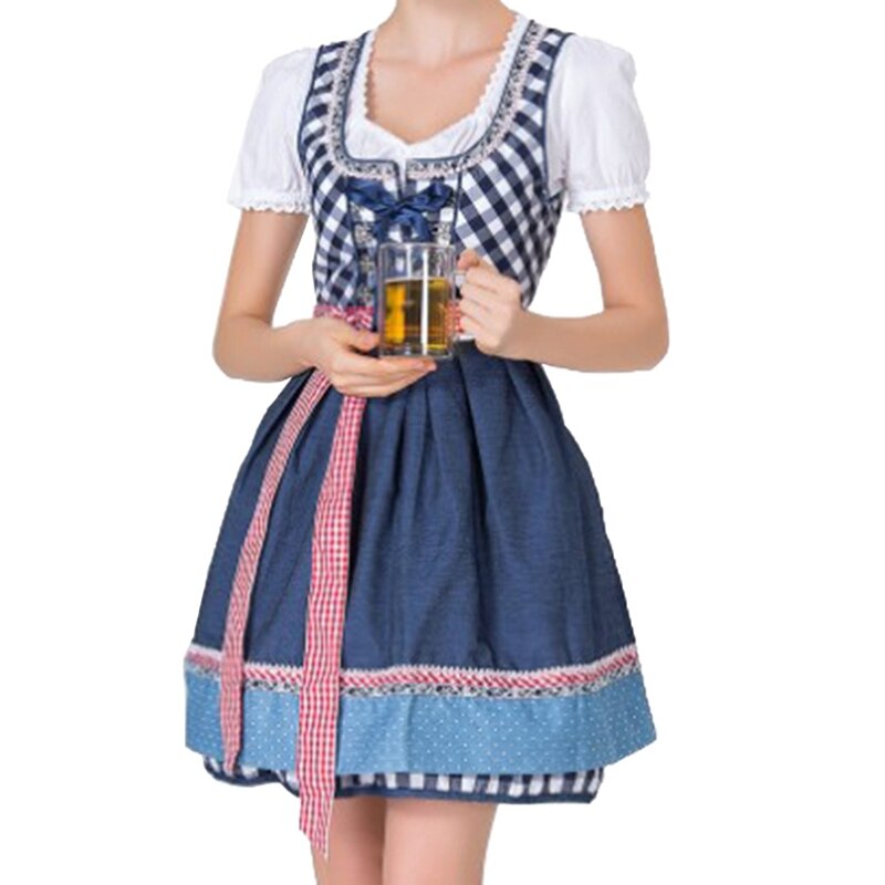 Damen Dirndl „Oktobermiss“ – Schulterfreies Floral-Kleid Mit Schürze & Petticoat (UK 10-12) Für Fasching & Oktoberfest