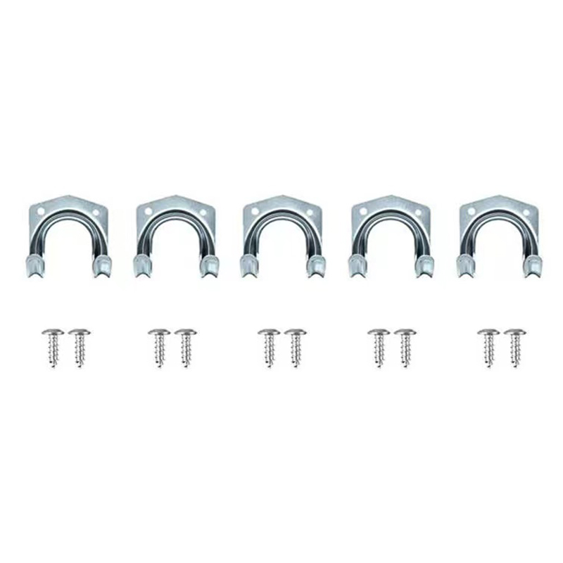 1/5/10 Stuks Hanger Sets Gereedschap Opslag Haken Muur Mount Metalen Dubbele Haken Garage Schuur Opknoping Organizer Tuinbeugel: Licht Geel