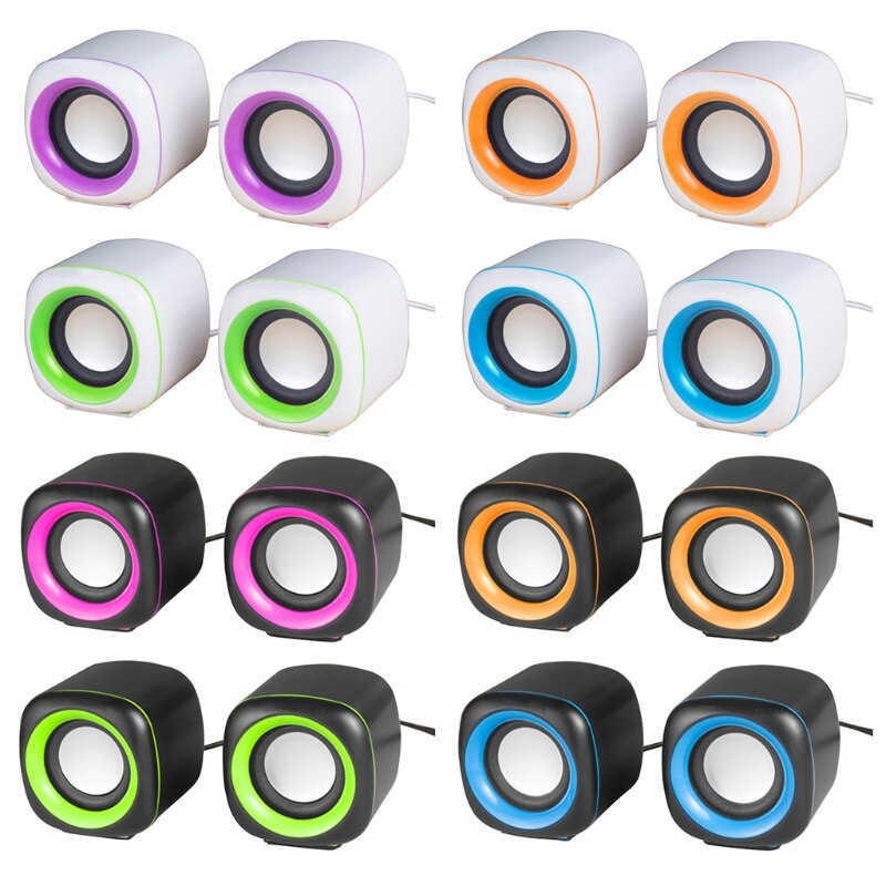 Computer Speaker USB Speaker Small Wired Multimedia Speaker for PC Monitor Desktop Laptop Smartphones Tablets Projectors K1KF