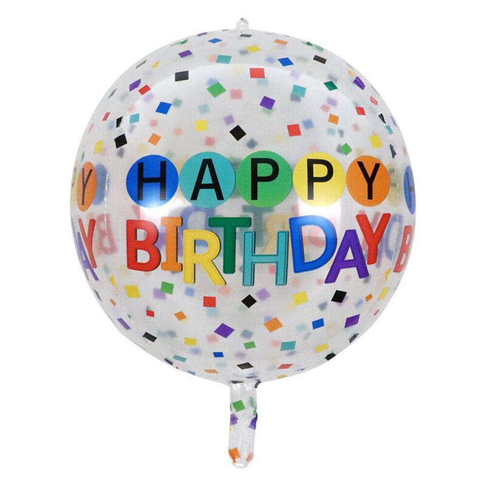 22 zoll großer, bunter, konfettibedruckter, transparenter wellenball-ballon aus pvc, spielzeug, party, babygeburtstagsdekoration, luftballons