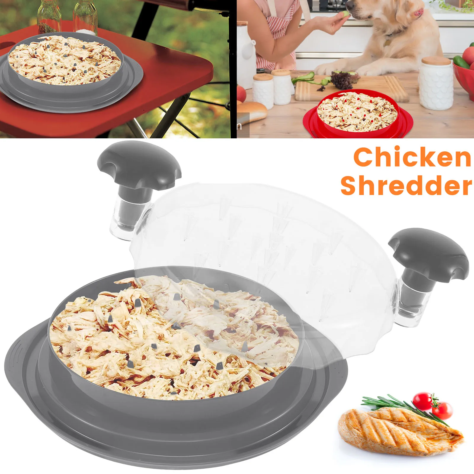 Een vleeshakker is beter dan een vleesversnipperaar met berenklauwen, bpa-vrij, antislip, vaatwasbestendig, keukengereedschap voor varkensvlees en rundvlees.