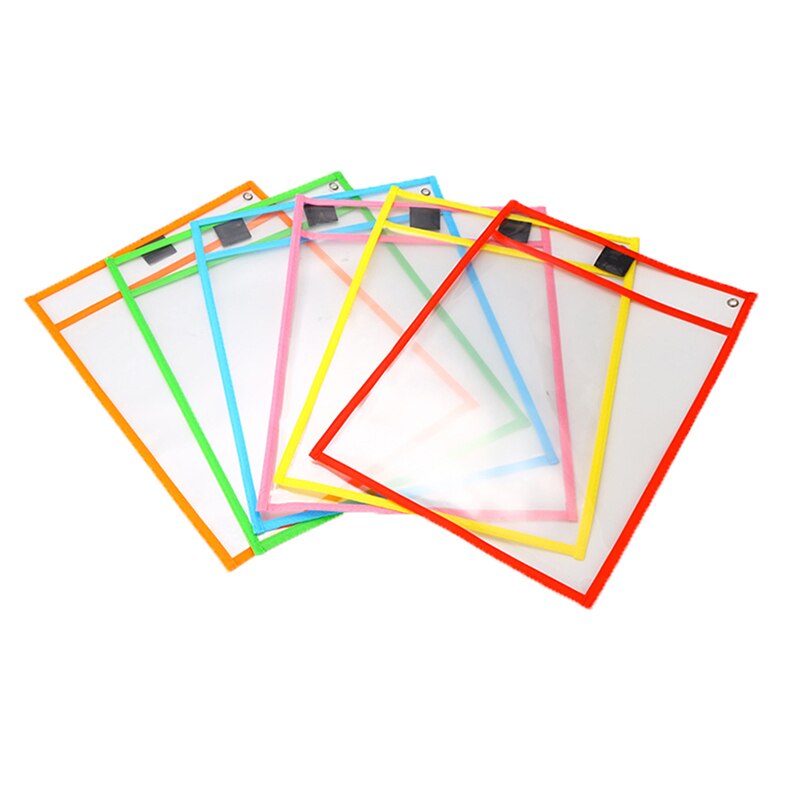 6 Lots Puzzle Toys Can Be Reused With PVC Transparent Dry Brush Bag PET Writing Dry Wipe Bag Drawing Toy For Kids Children Adult: 6 Pocket No Pen