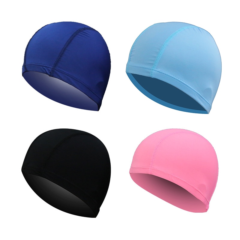 Baden Kappen elastisch wasserdicht Nylon Stoff schützen Ohren Kinder schwimmen Schwimmbad Hut kostenlos Größe Pro Männer & Frauen Erwachsene