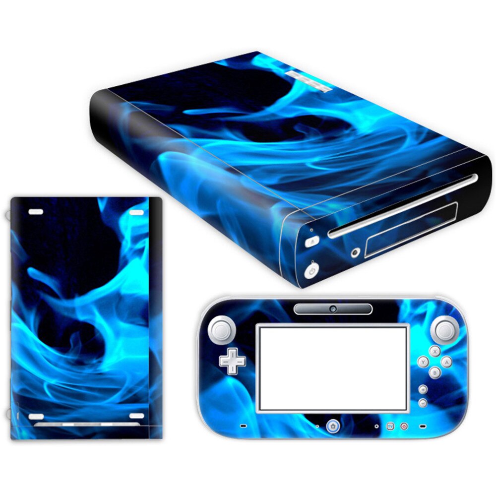 PVC printing skin vinyl stickers for wii u console and controller: TN-WiiU-0342