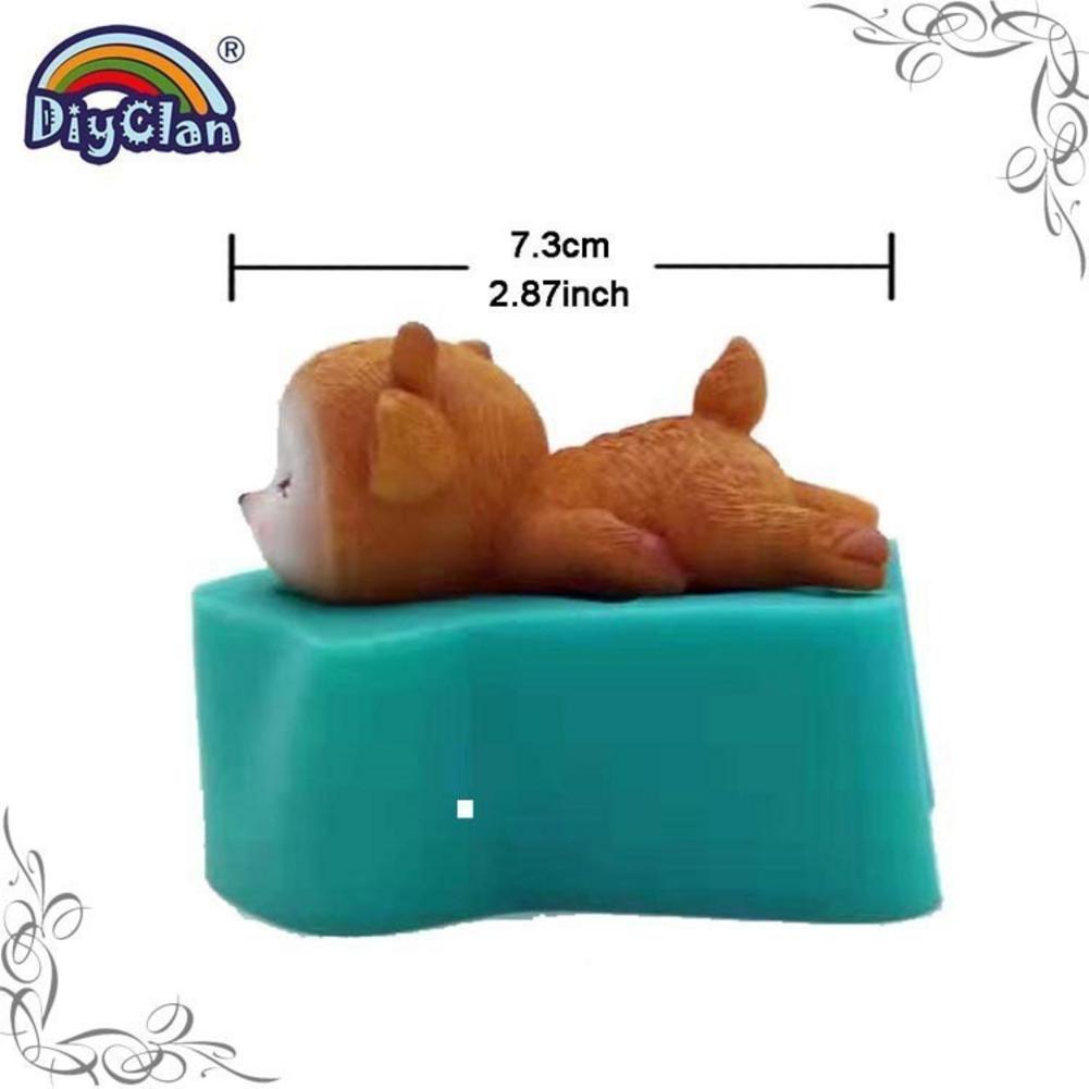 Moule à gâteau Sika cerf 3D en Silicone, série animaux, moule à gâteau Fondant, ciment d'argile, chocolat, outils de décoration: D
