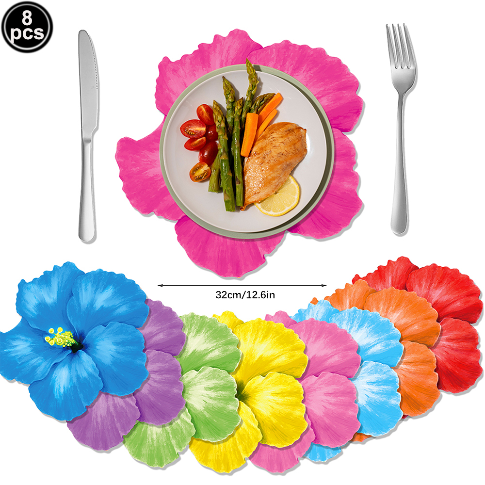 Hawaiiansk luau-fest engangsservice tropisk flamingo paptallerkener kopper servietter sommer strand aloha tema festdekorationer: Mørk khaki