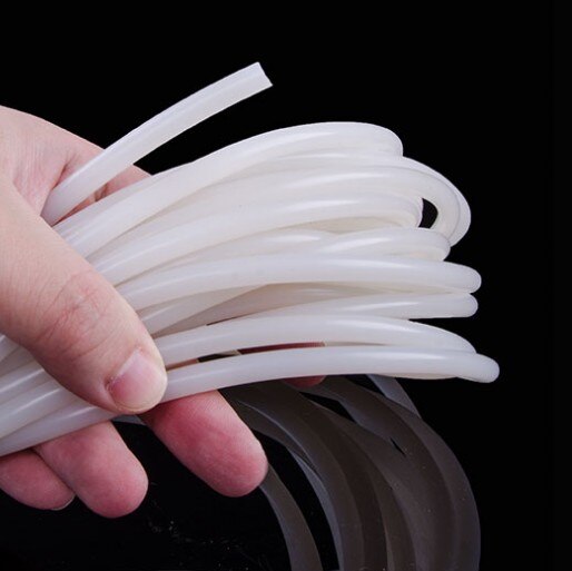 Silicone Rubber Sealed Strip Solid Round Gasket Flexible Waterproof Bars White