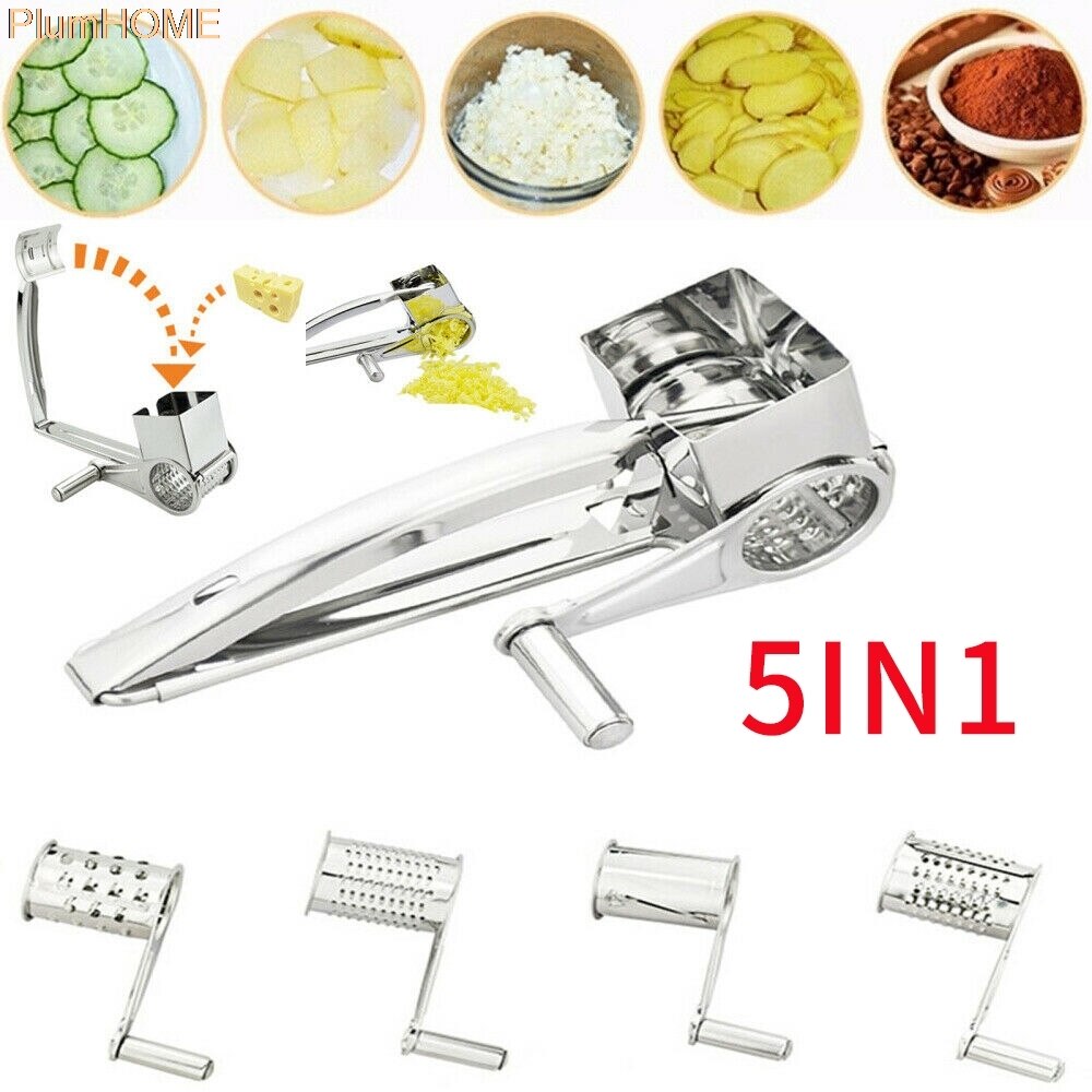 Stainless Steel Hand Crank Rotary Cheese Grater Vegetable Chopper Shredder 430 stainless steel